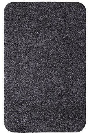 andiamo Andiamo 700607 Samson wycieraczka, pranie w temperaturze 30°C, bawełna, 50 x 80 cm, jednokolorowa ciemnoszara 700607