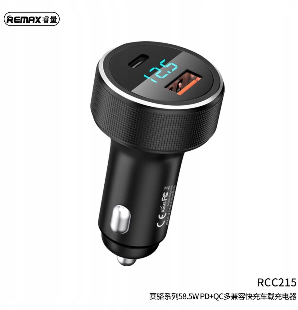 Remax ładowarka samochodowa Typ C Pd 36W + Usb Qc