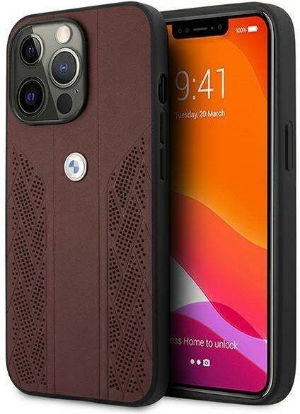 Zdjęcia - Etui BMW   BMHCP13XRSPPR iPhone 13 Pro Max 6,7" czerwony/red hardcase Leathe 