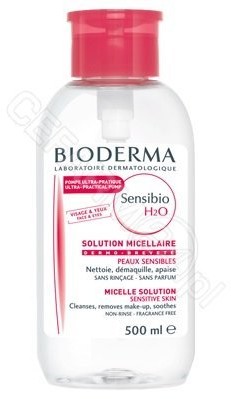 Bioderma sensibio h2o płyn micelarny do oczyszczania twarzy i zmywania makijażu z dozownikiem 500 ml