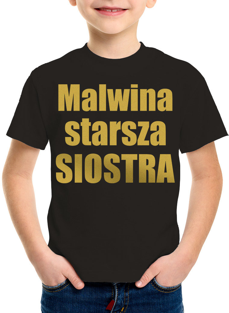 Poczpol Starsza siostra - koszulka dziecięca - złoty nadruk 42547-M