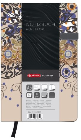 Herlitz 11369345 writing notebook my. book Lady, Romantic, z zamkiem magnetycznym, A5, 96 arkuszy linie 11369345