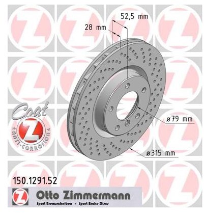 Zimmermann Tarcza hamulcowa 150.1291.52