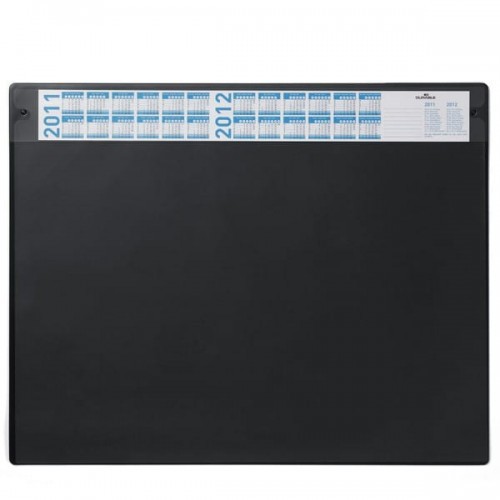 Podkład na biurko z przeźroczystą okładką i kalendarzem 650x520mm czarny 7205 01