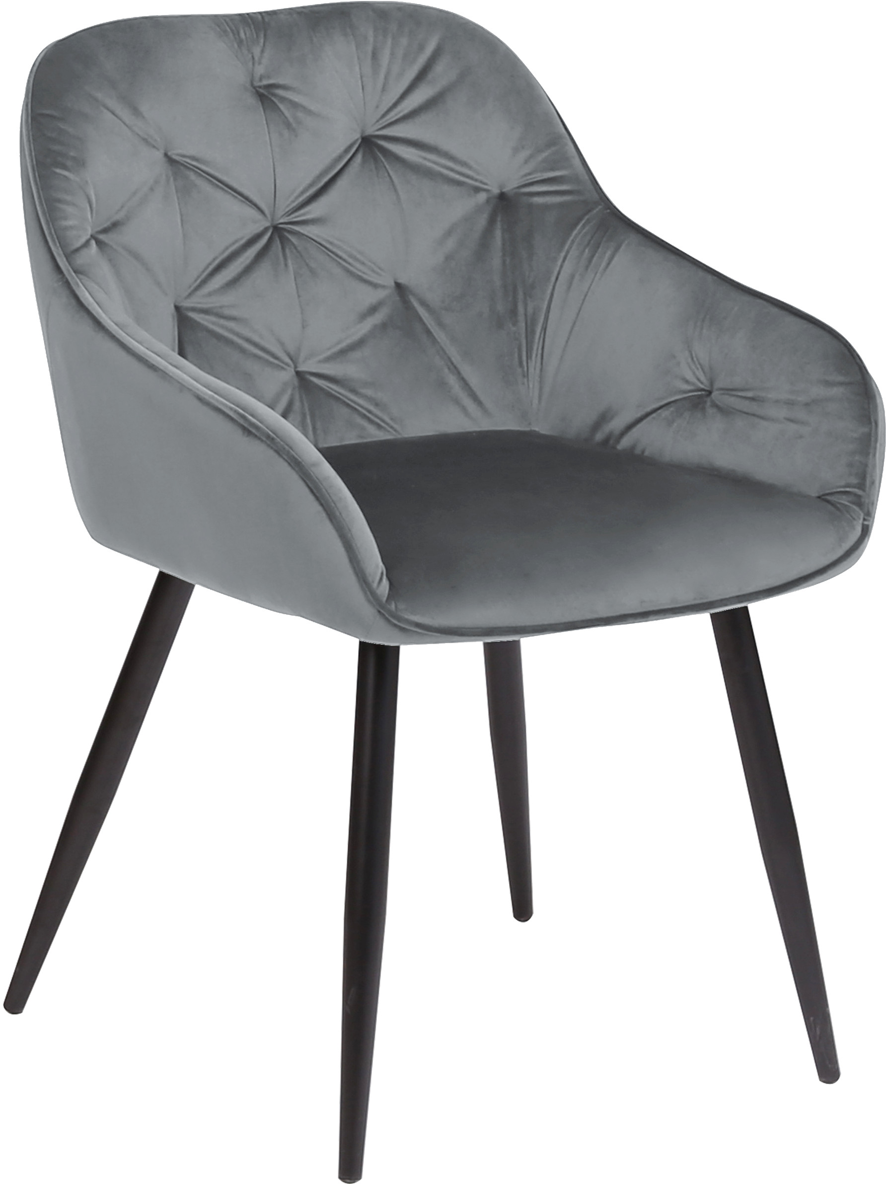 ExitoDesign Krzesło tapicerowane Loren velvet ciemny szary