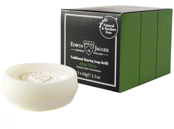 Edwin Jagger Zestaw Uzupełniających Mydeł do Golenia Aloe Vera 3 x 65 g
