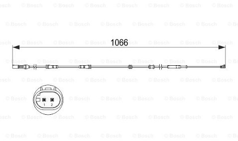 Bosch Styk ostrzegwaczy, zużycie okładzin hamulcowych 1 987 473 501