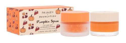 Makeup Revolution London London X Friends Lip Care Set zestaw Maska do ust 12 g + peeling do ust 12 g dla kobiet Pumpkin Spice