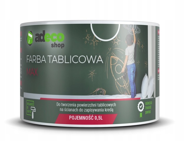 Farba tablicowa zielona Max op. 0,5L na 5 m