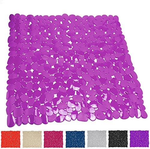 MSV Wzornictwo z kamienia  140887 wkładka do kabiny prysznicowej z PCW, krzemionka, 53 x 53 x 0,1 cm, fuksja 1458/140887