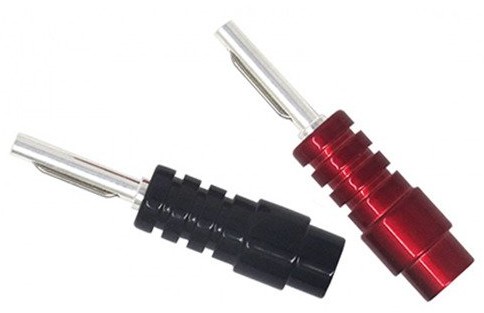 Chord Company Ohmic 4mm Silver Banana Plugs - wtyki bananowe + osłony Ohmic 4mm Silver Banana Plugs