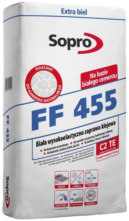 Sopro Zaprawa klejowa Biała FF455 22KG