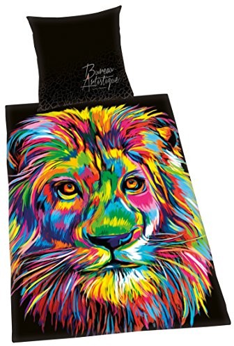 Herding zestaw pościeli Bureau artistique Loewe, satyna, wielokolorowa, 200 x 135 cm 4707401050412