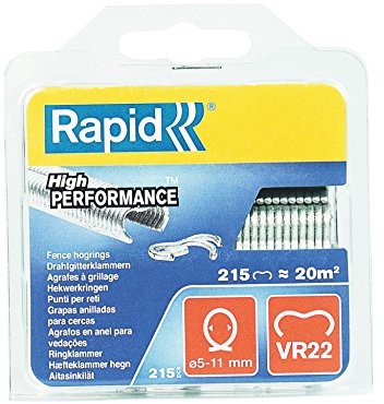 Rapid kratka druciana Clip, High Performance, szary RPDVR22GA215