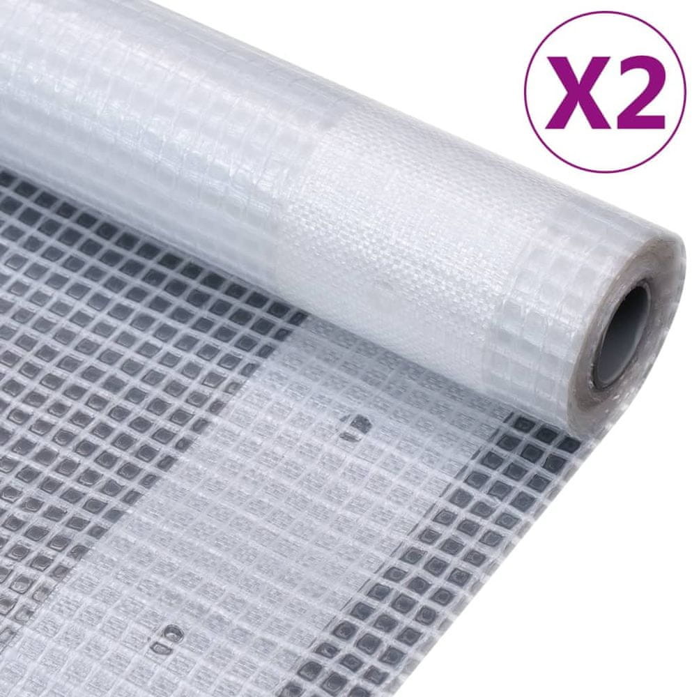 shumee Plandeki Leno 2 szt. 260 g/m 2x6 m białe