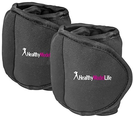 Healthy Model Life Stronger regulowane ciężarki do nogi | profesjonalne urządzenie do fitnessu kobiet w przypadku domowe do treningu mięśni łydki i pośladkach | 2 neoprenowe mankiety, 1 X 1 kg 43207-4052
