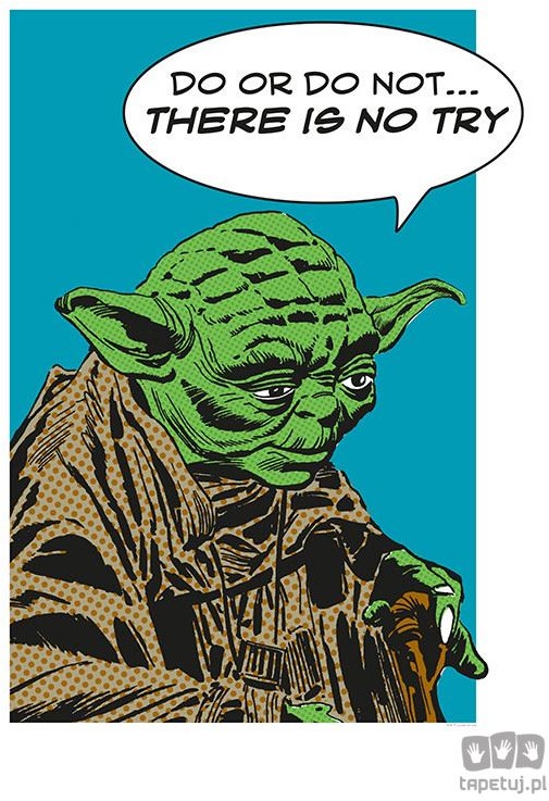 Obraz Komar Star Wars Classic Comic Quote Yoda WB122 WB122