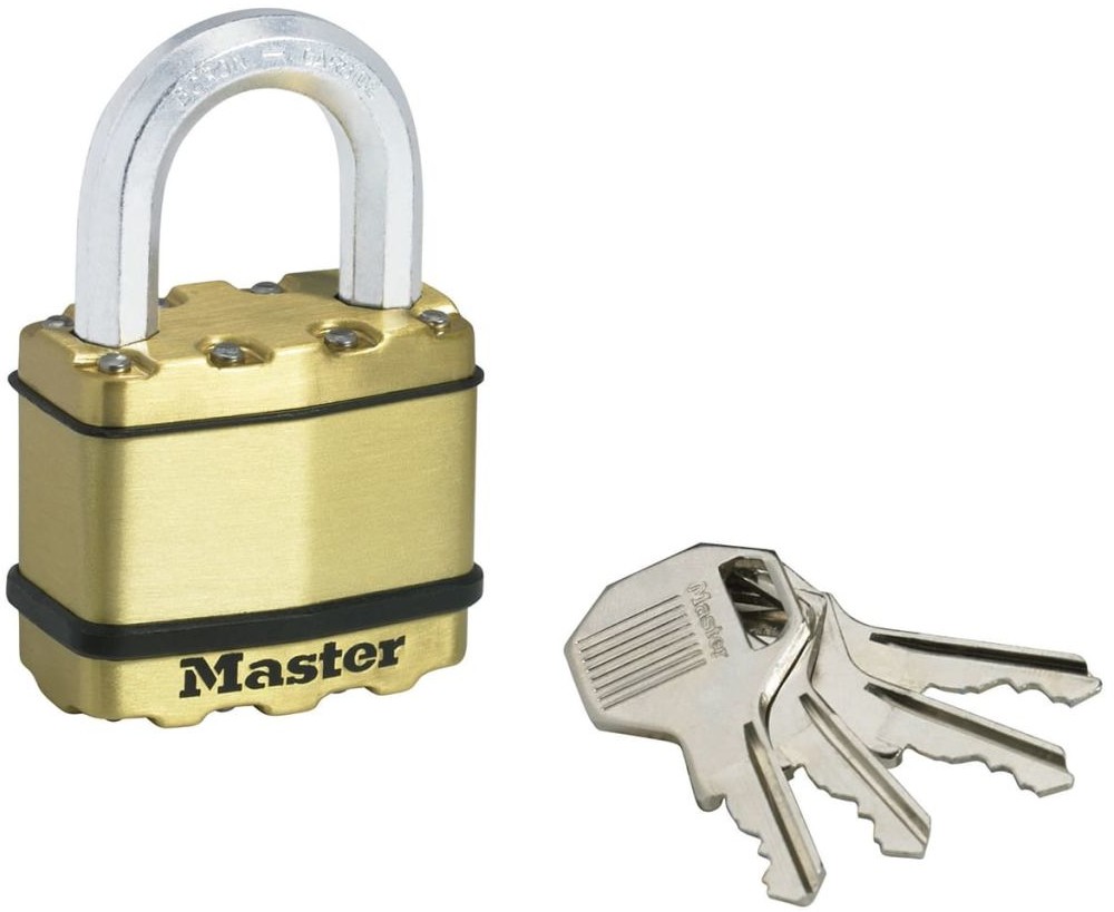 VSA Van Spijk Master Lock Kłódka Excell, solidny mosiądz, 52 mm, M5BEURD