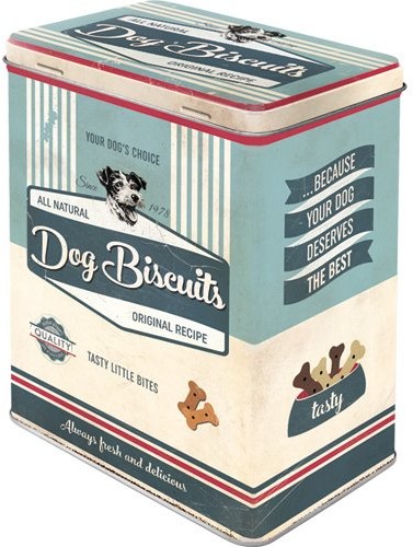 Nostalgic-Art Nostalgic Art 30145, Łapa tabliczka  Dog bisquits, puszka na zapasy L