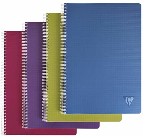 Clairefontaine 329125 °C Spiral Laptop, A4, Linicolor Intense, w kratkę, 50 B, magenta