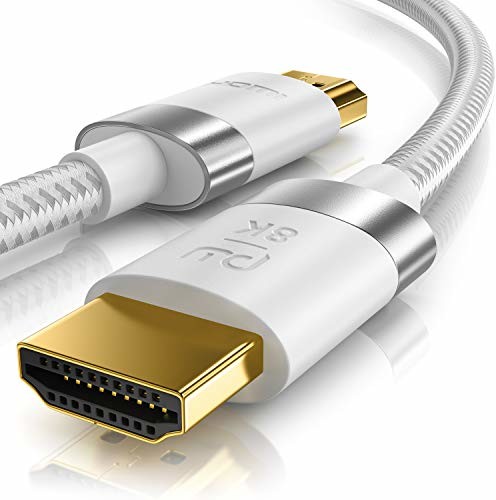 CSL-Computer 4 m 8K kabel HDMI 2.1-8K @60Hz 4K @ 120Hz DSC - HDTV 7680 x 4320 - UHD II - HDMI 2.1 2.0a 2.0b - 3D - kabel HDMI Ethernet - HDR - ARC - kompatybilny z Blu Ray PS4 PS5 Xbox Series X Xbox - biały 722304604722