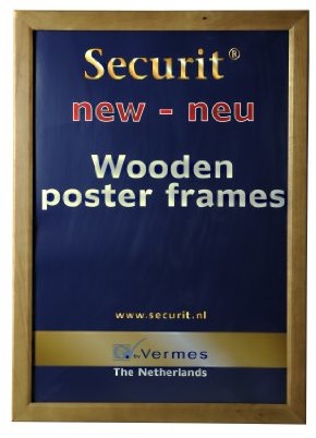 Home Wyświetlacz o przekątnej hartowanym Poster Frame Wall model A3. Z drewna tekowego PF-TE-A3