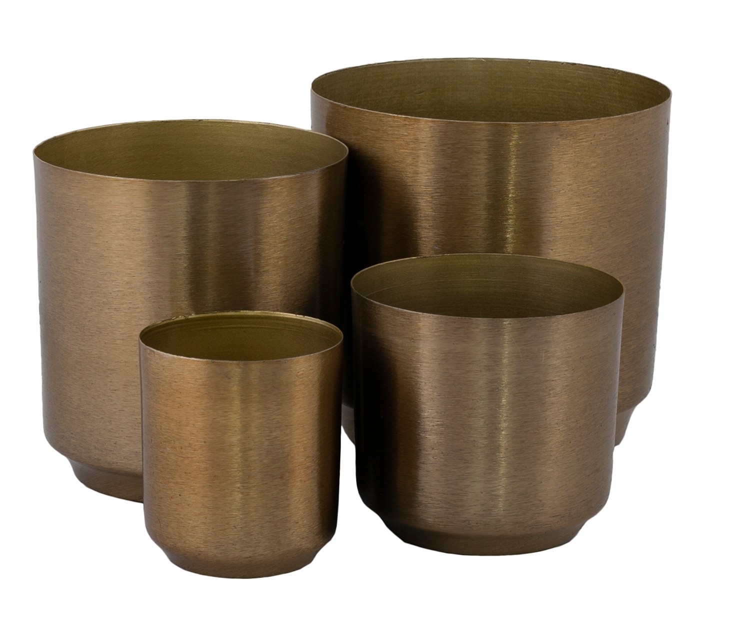 4 szt. Donica Styl Retro metalowa złota