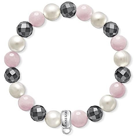 THOMAS SABO Thomas Sabo X0188-581-7 damska bransoletka, srebro próby 925, hematyt, kwarc, perły, szlif okrągły, srebro, wielokolorowa X0188-581-7-M
