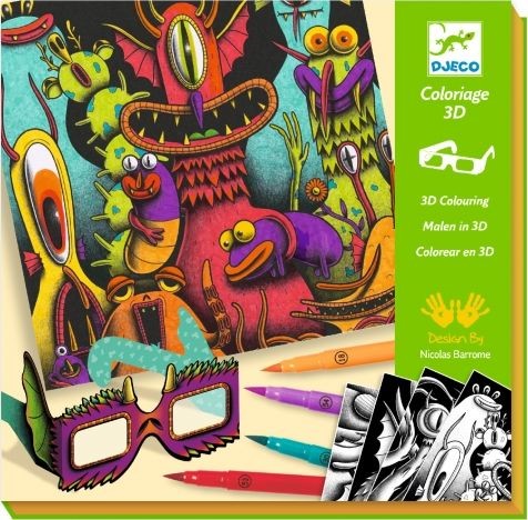 Djeco ŚMIESZNE DZIWAKI 3D zestaw artystyczny DJ08651