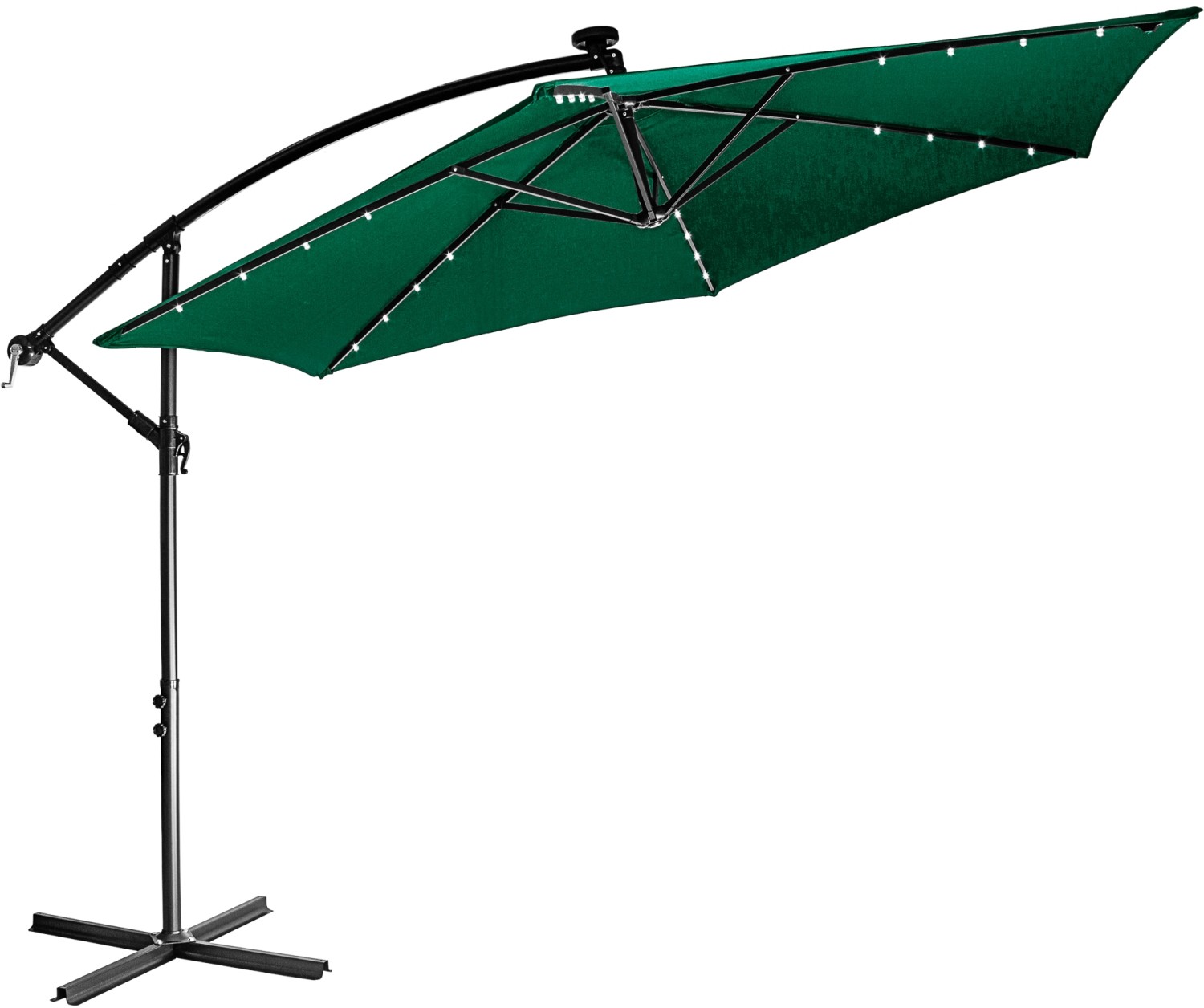 STILISTA ZIELONY PARASOL OGRODOWY 3,5 M LED Z KORBKĄ 30040048