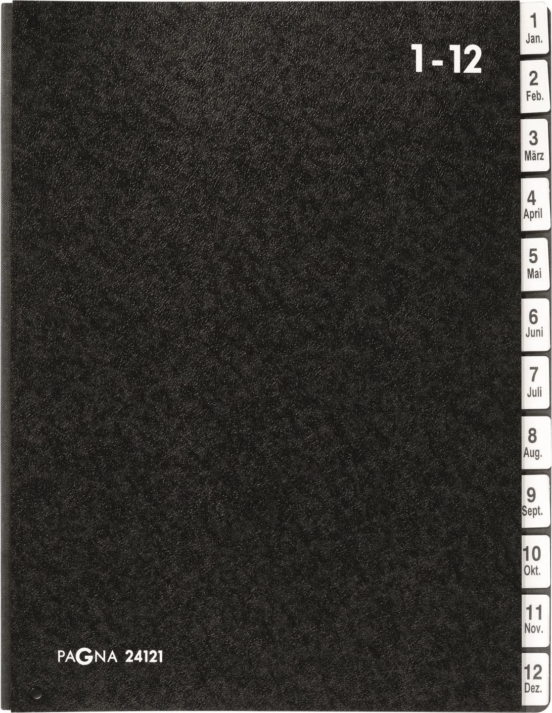Pagna Teczka Pultordner Classic 12 Fächer 1-12/Jan-Dez schwarz 24121-04