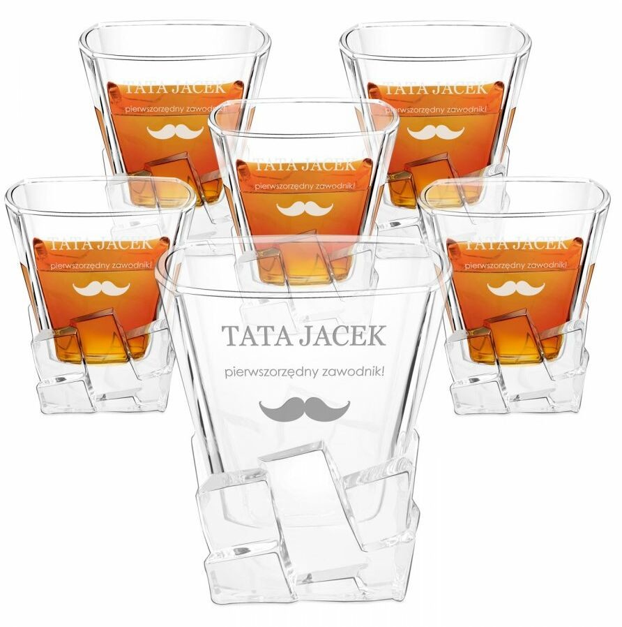 Murrano Szklanki do whisky x6 z grawerem dla taty 6xSZIB-015