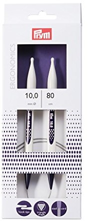 Prym druty okrągłe, ergonomiczne wzornictwo/igieł, metalowe, wielokolorowe, 10 MM, 80 cm PRYM_215813