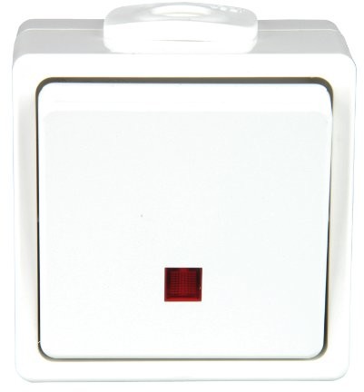 Unitec Włącznik światła natynkowe Aquarius luźne FR 45289l kontrolnych, biel polarna