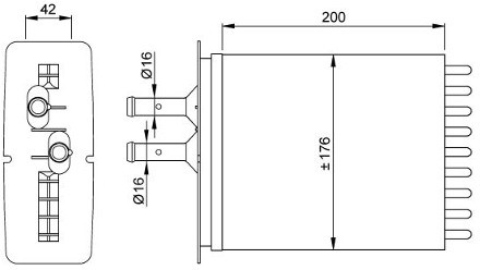 NRF Wymiennik ciepła, ogrzewanie wnętrza 53205