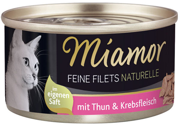 Miamor Feine Filets Naturelle filety mięsne smak tuńczyk i krab 156g