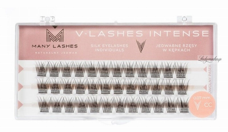 Many Beauty Many Beauty - Many Lashes - V-LASHES INTENSE Silk Eyelashes Individuals - Jedwabne rzęsy w kępkach - CC-13mm