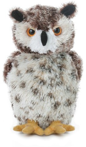 Aurora 30535, Mini Flopsie Osmond Owl, 20 cm, miękka, biała i brązowa 30535
