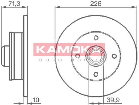 KAMOKA Tarcza hamulcowa 103274