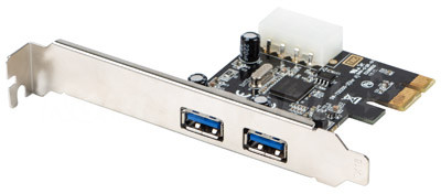 LANBERG Karta Lanberg PCI Express > USB 3.1 Gen1 2-port + śledź low profile PCE-US3-002