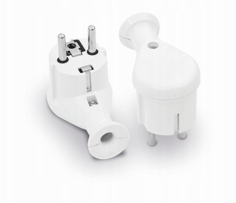 Wtyczka Kątowa Rozbieralna Uni-schuko, 2P+Z 16A, 2