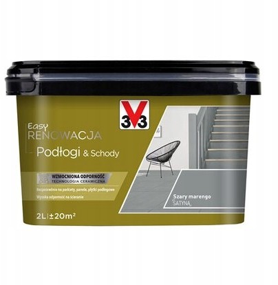 V33 Renowacja Podłoga Schody 2l Szary Marengo