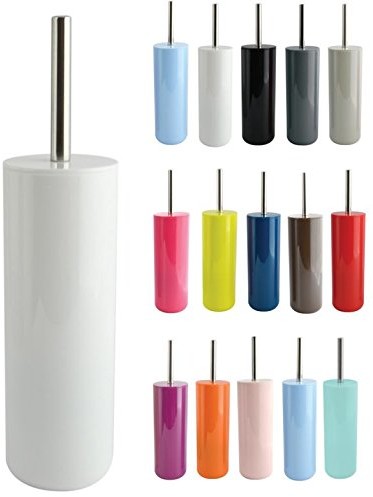 MSV szczotka do WC, szczotka sedesowa, szczotka toaletowa Inagua z pojemnikiem higienicznym, kolor czarny. 143933