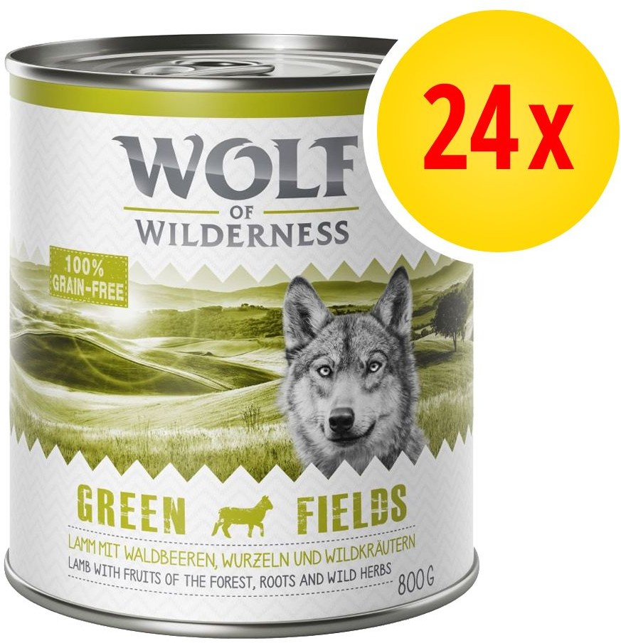 Wolf of Wilderness Adult, 24 x 800 g Strong Lands, wieprzowina