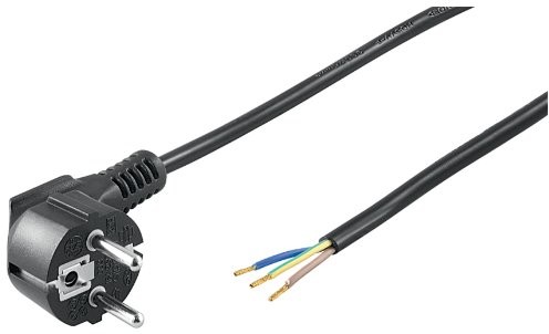 Wentronic przewód zasilający (wtyczka Schuko na 3 luźne końce kabli) 1,5 m czarna 4040849939761