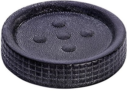Wenko 21990100 półka na mydło Polaris Jet, ceramika, antracyt, 11 x 11 x 2,5 cm 21990100