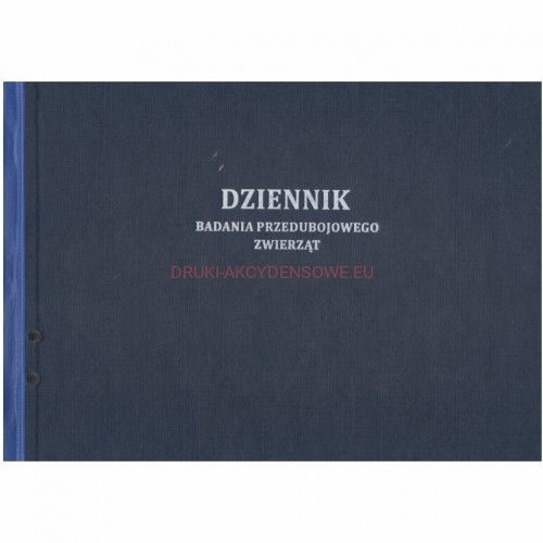 Firma krajewski Dziennik badania przedubojowego zwierząt [Piw-101] Piw-101