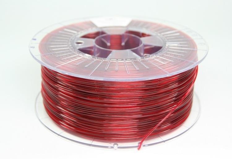 SPECTRUM Filament do drukarki 3D SPECTRUM PET-G, czerwony przezroczysty, 1.75 mm