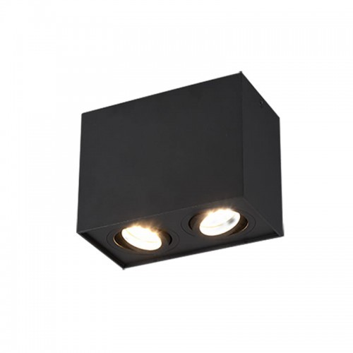 Trio Biscuit Czarny mat 2xGU10 Downlight 613000232
