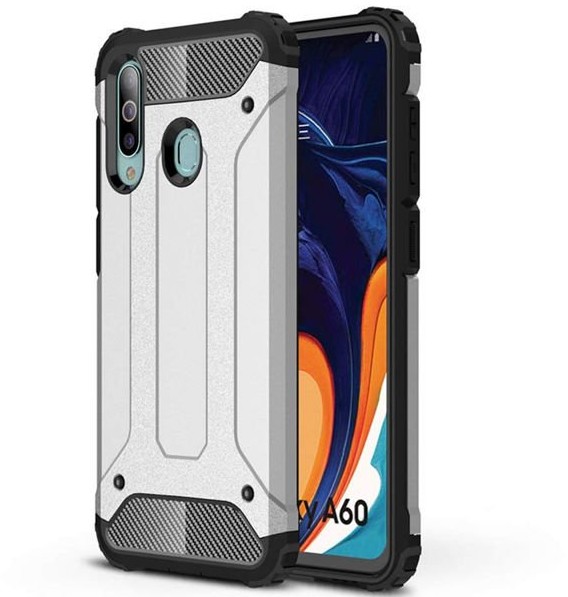Alogy Etui Hard Armor do Samsung Galaxy A60 srebrne 7149X27